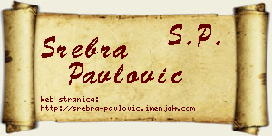 Srebra Pavlović vizit kartica